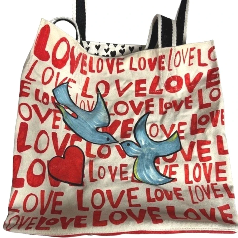 Brighton Cream and Red 2016‎ Retired On The Wings of Doves Canvass Tote
